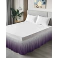 thumbnail image 4 of Grey Purple,Wrap Around Bed Skirts for King Bed 16" Drop,Bed Skirt with Adjustable Elastic Belt Dust Ruffle Bed Valance for Bedroom Hotel Gradient Ombre Modern Abstract Color Art Bed Frame Cover, 4 of 7