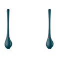 thumbnail image 4 of Cepillo de cerdas de silicona Flexible, cepillo de baño sin perforaciones para baño (azul), 2 uds., 4 of 8