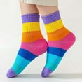 thumbnail image 5 of fatyb 20 Pairs of Boys Girls Socks Cotton Breathable Crew Socks Casual Color Block Cute Socks for Kids, 5 of 7