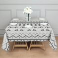 thumbnail image 3 of Black Geometric Border Pattern Square Tablecloth,Waterproof Square Table Cover,Wipeable Spillproof Washable Table Cover for Home Kitchen Party Decor 60"x60"(152x152cm), 3 of 6