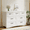 White, variant on 7 Drawers Dresser for Bedroom, Aiho 47" Modern Wooden Storage Chest with 4 Large & 3 Small Drawers, Metal Pull Handles and Anti-Tip Safety Design for Living Room Entryway Hallway