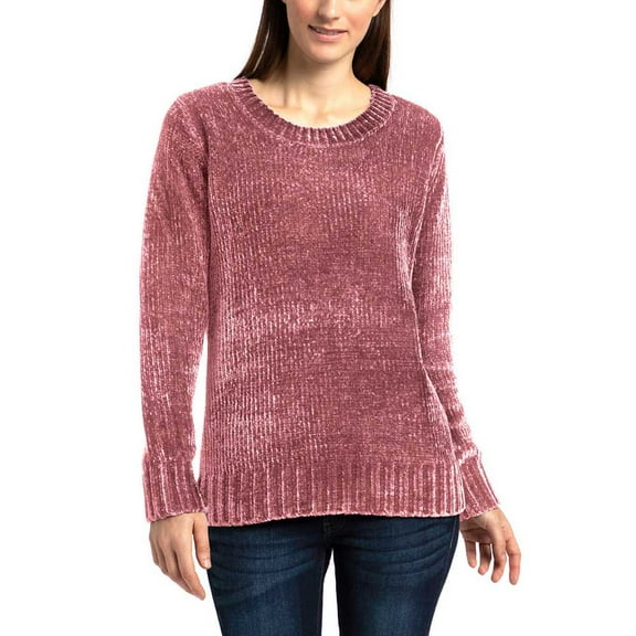 Orvis Women Chenille Crew Neck Long Sleeve Pullover Sweater 1235660 Rose XXL
