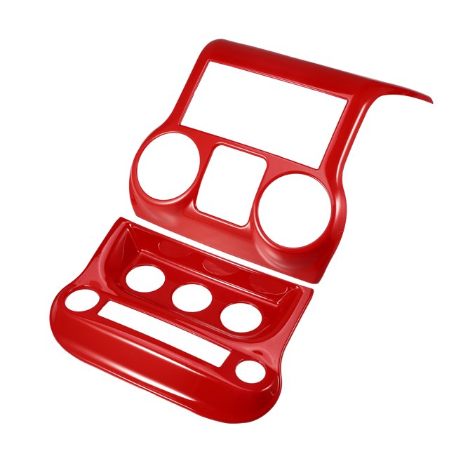 Juego de embellecedor de cubierta de consola Central de Panel de interruptor de aire acondicionado rojo Unique Bargains para Jeep Wrangler 2011-2017