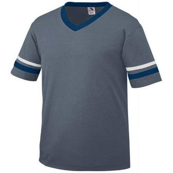 360A Adult Sleeve Stripe Jersey, Graphite, Navy, White - Small