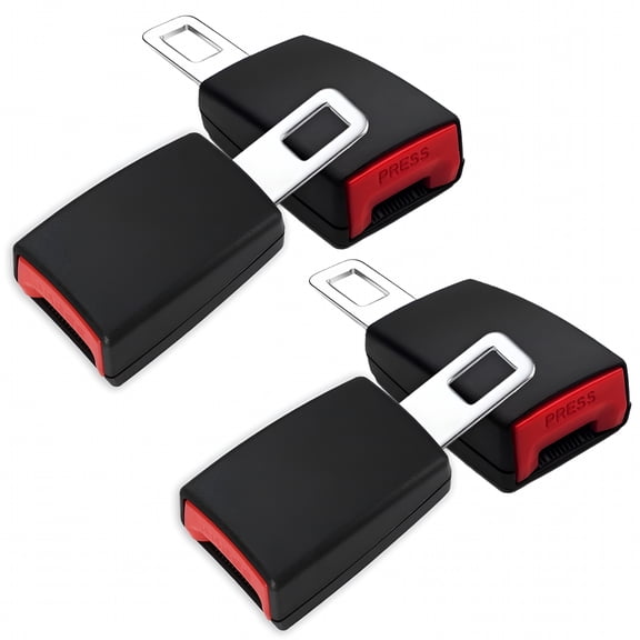 RIONIMA 2026 New 4Pcs Seat Belt Clip,Universal Car Safety Seat Belt Seatbelt Extender Extention Buckle Seat Belt Extenders for Cars for Car Travel,Vehicle Safety,Comfort,Family Use,Long Trips