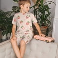 thumbnail image 4 of Balery Strawberries Conjunto de Pijama Infantil de Manga Corta con Estampado – Ropa de Dormir de Algodón Suave-X-Large, 4 of 6