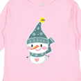 thumbnail image 4 of Inktastic Cute Christmas Snowman in Blue Hat and Scarf Boys or Girls Long Sleeve Toddler T-Shirt, 4 of 5