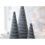 Holiday Decor Large Velvet Gray Tree, Mix and Match with Other Colors & Sizes, Fireplace Mantle Decor