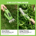 thumbnail image 3 of GASKY 7.2V Cordless Grass Shear,2 in 1 Lightweight Electric Mini Hedge Trimmer for Garden/Hedge Pruning,Green, 3 of 11