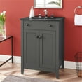 thumbnail image 2 of Modway Nantucket Modern Wood/Ceramic Bathroom Vanity in Gray/Black, 2 of 9