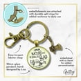 thumbnail image 6 of Mens Gutsy Goodness Bronze Keychain Nature Camping Tent Rustic Bronze Key Fob Dad Outdoors Gift Axe Charm, 6 of 8