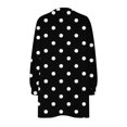 thumbnail image 5 of CLOISE Women's Sweatshirts Polka Dots Pullover Sweatshirts Crew Neck Long Sleeve Hoodies Shirts Black Drop Shoulder Tops Fall Comfy Preppy Outfits XL, 5 of 5