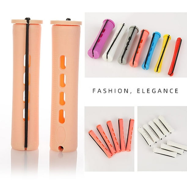 Rodillos para rizar el cabello jinwen 24 Uds goma permanente fría