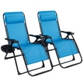 thumbnail image 1 of Costway Fauteuil Inclinable Pliant Robuste pour Patio 2 Pcs Bleu, 1 of 10