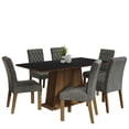 thumbnail image 1 of Comedor Mesa Tablero de Madera 6 Sillas Marrón/Negro/Silver Britney Madesa, 1 of 8