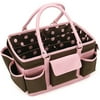 Mackinac Moon Open Top Craft Tote, Pink/Chocolate