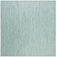 thumbnail image 3 of SAFAVIEH Beach House Tayler Solid Indoor/Outdoor Area Rug, Aqua, 5'3" x 5'3" Square, 3 of 11