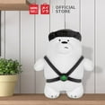thumbnail image 2 of MINISO We Bare Bears Standing Plush Toy 10" with Hat Ice Bear,3pcs, 2 of 5