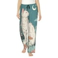thumbnail image 1 of Bingfone Celestial Cat And Flowers Pattern Pajamas for Women,Pajama Pants with Pockets-Small, 1 of 6