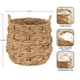 thumbnail image 6 of Kate and Laurel Livia Modern Woven Storage Basket, 13 x 13, Natural Water Hyacinth, Boho Wicker Basket for Use as Nursery Storage, Mini Laundry Basket, or Living Room Blanket Basket, 6 of 9