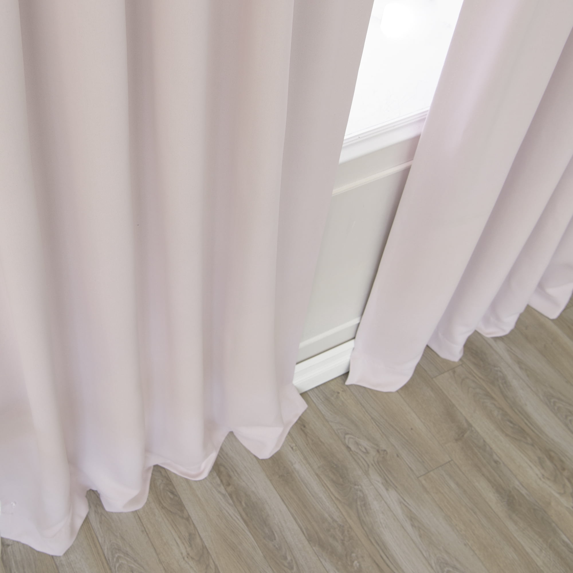 Quality Home Thermal Insulated Blackout Curtains - Stainless Steel Nickel Grommet Top - Baby Pink - 52"W x 63"L - (Set of 2 Panels)