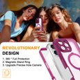 thumbnail image 5 of TECH CIRCLE for iPhone 16 Pro Max Case 6.9" 2024, Clear Back Magnetic Phone Case with Hidden Kickstand, Built-in Screen Protector, Compatible with MagSafe, Protective Lightweight Slim Cute Case, Rose, 5 of 6