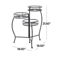 thumbnail image 4 of DecMode 18" x 19" x 22" 3 Tier Black Metal Starburst Plantstand, 4 of 13