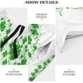 thumbnail image 5 of FREEAMG Green Clover Shamrock Heart Shape Pattern St. Patrick'S Day Men's Pajama Pants Shorts Sleepwear Lounge Pajama Bottoms, 5 of 7