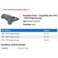 thumbnail image 2 of Distributor Rotor - Compatible with 1998 - 2003 Dodge Durango 1999 2000 2001 2002, 2 of 2
