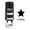Black Ink, variant on STAR Self Inking Mini Rubber Stamp Colop Round Decorative Teachers Stamps 12mm