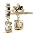 thumbnail image 3 of Solitaire Brilliance Baguette Accented Round Lab Grown Diamond Solitaire Drop Earrings 10K White Gold, 3 of 4