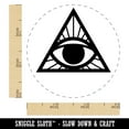 thumbnail image 2 of All Seeing Eye of Providence Self-Inking Rubber Stamp Ink Stamper - Pink Ink - Small 3/4 Inch, 2 of 7