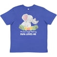 thumbnail image 3 of Inktastic I'll Never Forget That My Papa Loves Me with Cute Elephants Youth T-Shirt, 3 of 5