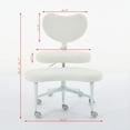 thumbnail image 2 of Jopath Office Chair, 360° Swivel Meditation Chair with Wheels, ADHD Chair, Criss Cross Desk Chair with Lumbar Support and Adjustable Stool, Flexible Design for Fidgety Sitters, White, 2 of 6