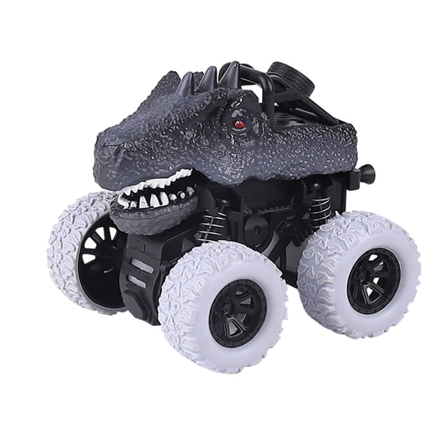 White Pull Back Realistic Dinosaur Toy Car Mini Dinosaur Vehicle For Kids Ages 3 Plus Christmas