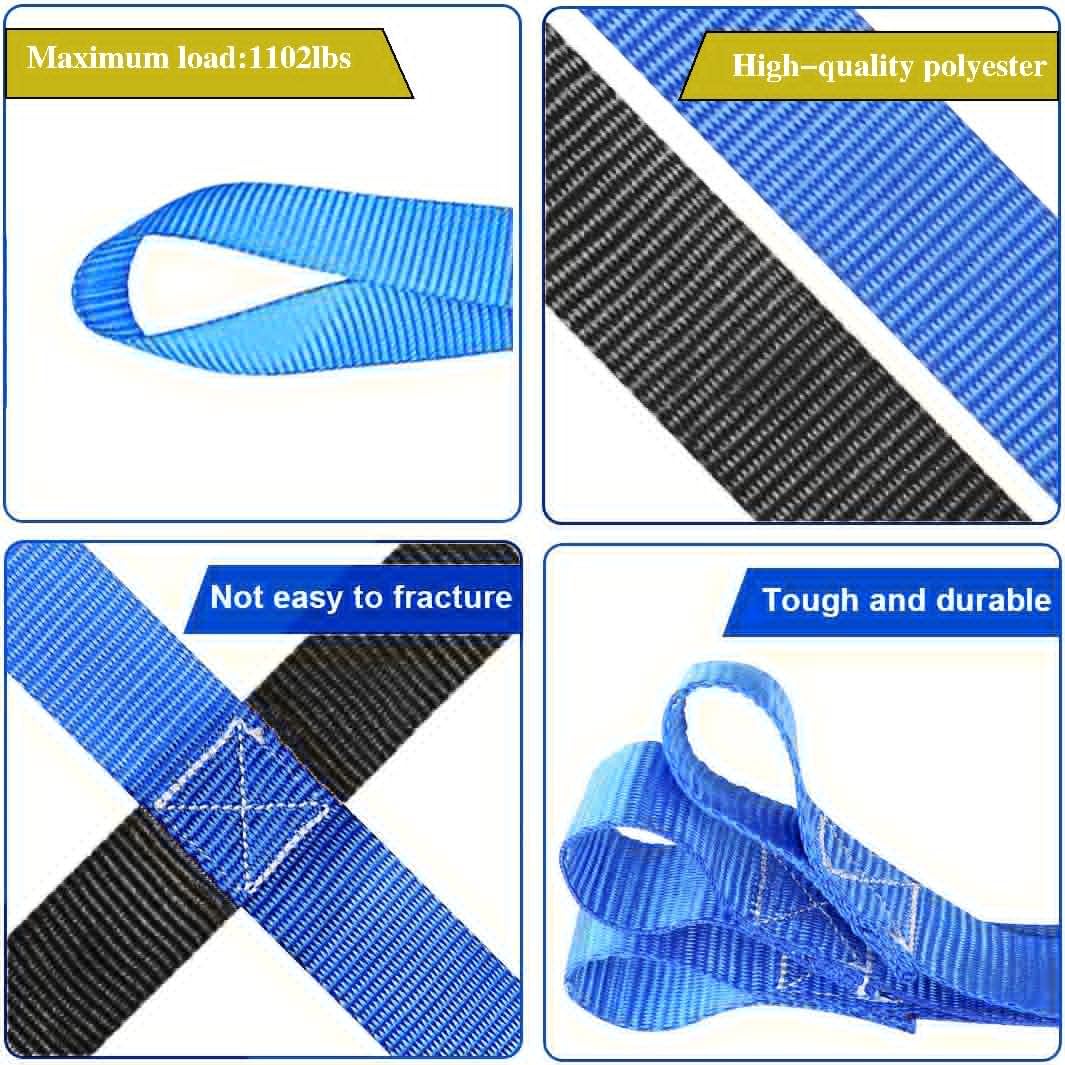 Safety Cargo Lifting Net Straps, Flat Nylon Sling Hoisting Net, Loading Heavy Objects 10cm Square Mesh Tear Resistance for Construction Rigging Moving Towing Work Gear Black (4.92' x 4.92')