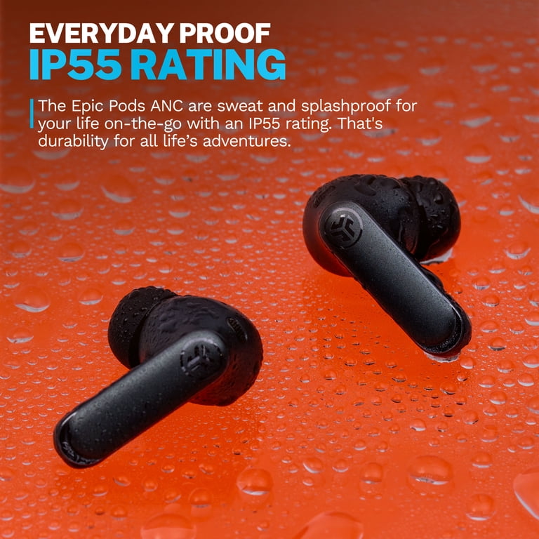 JLab Epic Pods ANC True Wireless Earbuds, Hi-Res LDAC, 60+ Hour