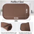 thumbnail image 2 of Tapis de Cafetière en Silicone avec Lèvres, 24 Pieds' x 16 Pieds' Tapis de Cafetière Robuste pour Comptoirs, Plateau à Café Adapté aux Machines à Café sous Appareil Automatique Accessoire Espresso, Marron, 2 of 4