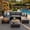 7-PCS Gray, variant on Outdoor Patio Furniture Set, PE Rattan Sectional Sofa for 6 with Tempered Glass Table & Waterproof Cushions, All-Weather Conversation Set for Garden - Gray
