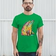 thumbnail image 3 of Tee Hunt You Only Live Once T-Shirt Cute Neon Dolphin Dean Russo Art Men's Tee, Green, X-Large, 3 of 5