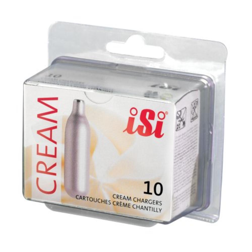 iSi 10Pack N2O Cream Whipper Chargers, Box contains 10 cream chargers