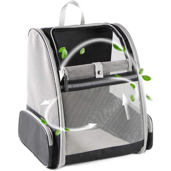 Innovative Traveler Bubble Backpack Pet Carrier for Cats and Dogs (Black)