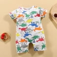 thumbnail image 2 of kpoplk Baby Boys Girl Farm Clothes Jumpsuit Short Sleeve One Piece Romper Casual Jumpsuit Summer Country Stuff Size 6-12 Months,Multicolour, 2 of 4