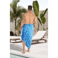 thumbnail image 4 of HAPPY BAY Men's Swim Trunk Swimsuits Sarong Pareo Beach Wrap One Size Palm Tree, Blue Summer Vacation Aloha, 4 of 4