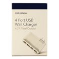 thumbnail image 1 of Insignia Universal 4.2-Amp 4 Port USB Wall Charging Adapter Charger - White, 1 of 3