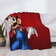 thumbnail image 6 of Lsque Mario Print Flannel Throw Blanket, Ultra-soft Blanket for Bed, Couch, Car, Hypoallergenic Anti-pilling blanket-50"x40", 6 of 8