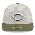 thumbnail image 2 of Men's New Era Light Beige/Olive Cincinnati Reds 2025 Armed Forces Day Low Profile 59FIFTY Fitted Hat, 2 of 5