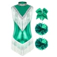 thumbnail image 3 of Sxiwei Womens Cheer Leader Costume Fancy Dress Up for Cheerleading Uniform Halloween Party Carival Green L, 3 of 7