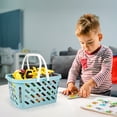 thumbnail image 5 of Small Shopping Basket for Kids Plastic Grocery Basket with Handle Toy Storage Container Party Favor, 5 of 5