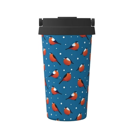 

Junzan Bullfinches for Stainless Steel Vacuum Insulated Tumbler - Reusable Insulated Cold Brew Iced Coffee Cup Thermos -Gifts for Women Men Him Her